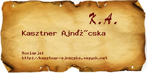 Kasztner Ajnácska névjegykártya